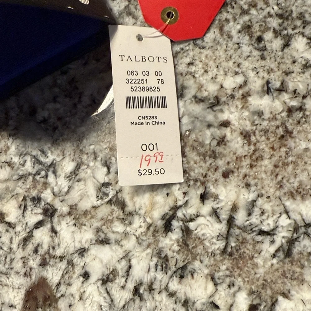 Talbots Scalloped Edge Black/White Polka Dot Collapsible Eyeglass Case NWT